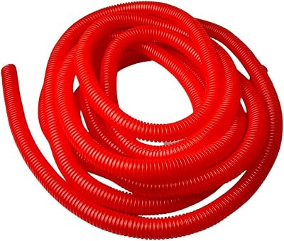 On1shelf PE Red Corrugated Conduit Flexi Pipe 15mm Split 10m