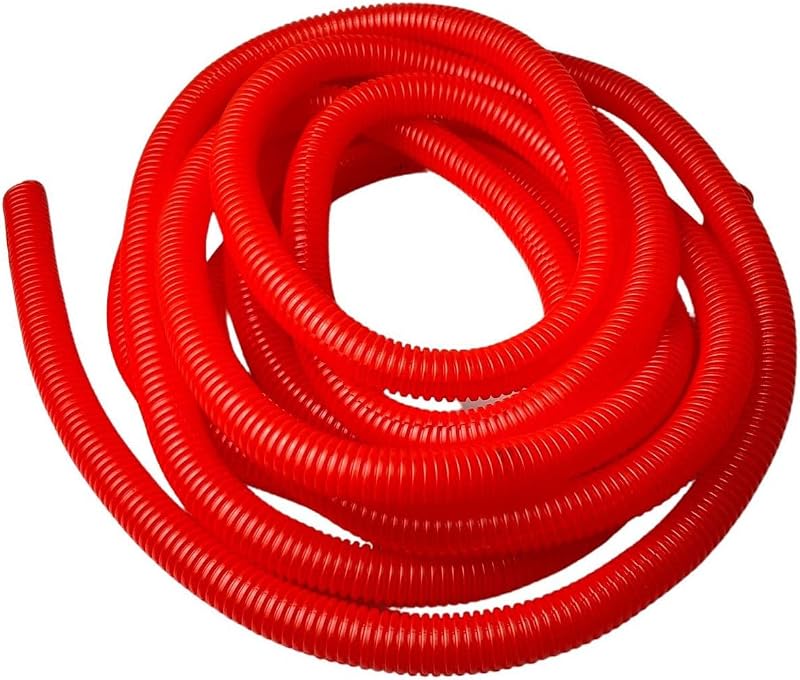 On1shelf PE Red Corrugated Conduit Flexi Pipe 15mm Split 10m