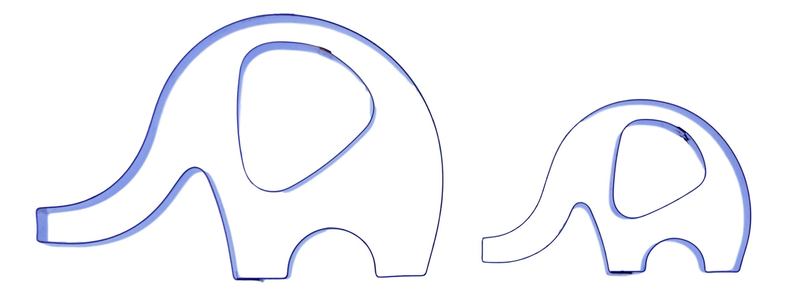 Elephant #2 Cutter - Mummy and Baby - Bien Collection - Stainless Steel - Valley Cutter Company - Sugarcraft, Cake Decorating