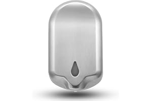 ASIALEO Commercial Liquid Soap &Hand Sanitizer Dispenser Automatic Touchless Wall Mounted for Commercial & Home Bathroom, Large Capacity 40.5 oz/1200 ml (Stainless Steel)