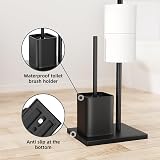 Susswiff Stainless Steel Free Standing Toilet Roll Holder with Brush view 4