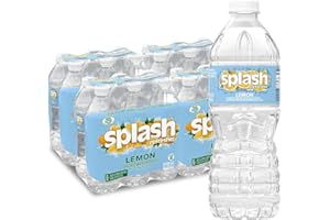 SPLASH BLAST Splash Refresher, Lemon Flavor Water Beverage, 16.9 Fl Oz Plastic Bottles (24 Count)