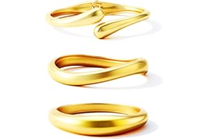 Ccjmyll Chunky Gold Bangles for Women, 14k Gold Plated Twisted Hinged Stackable Bangle Bracelet Set, Trendy Cuff Bracelet Stack Fashion Jewelry Gifts