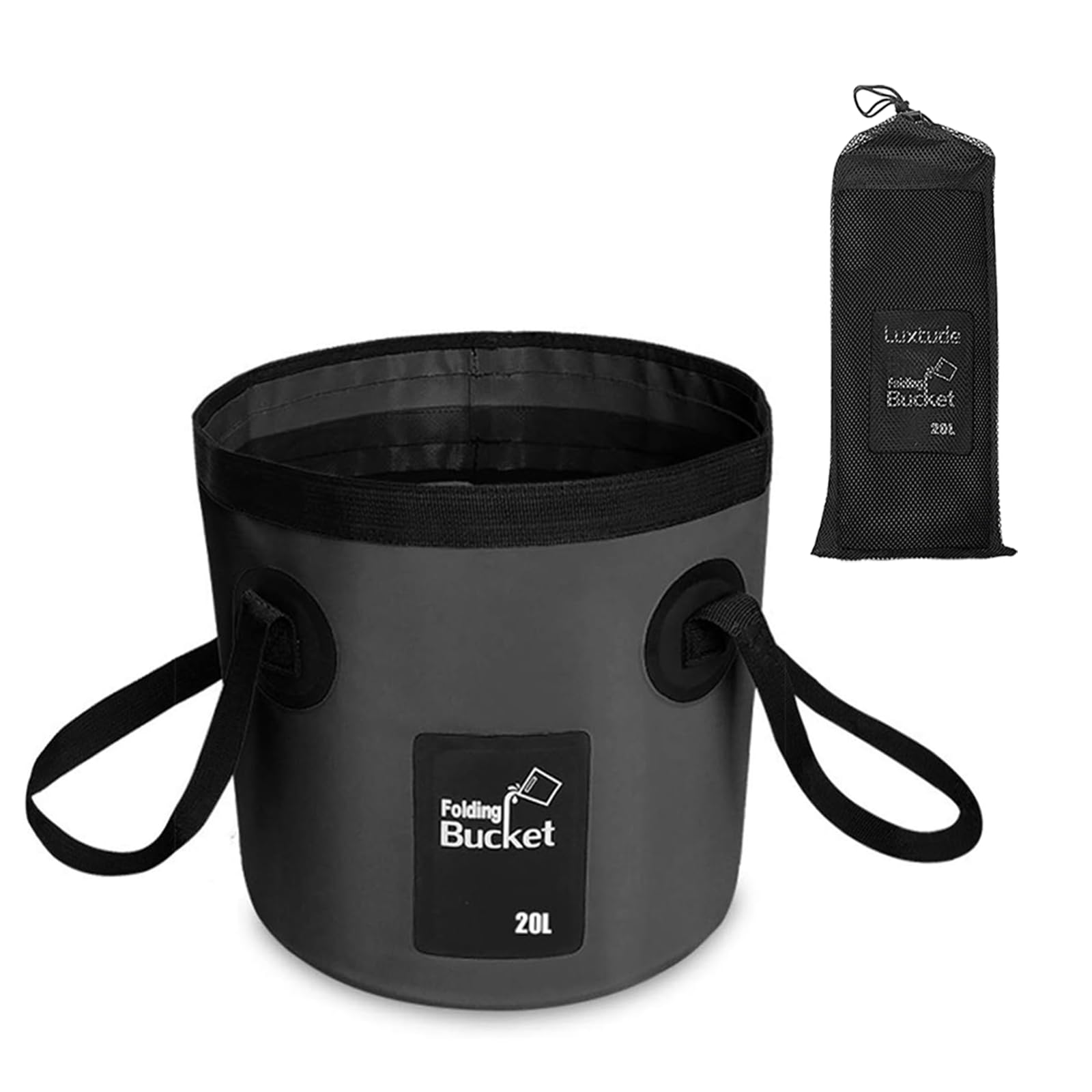 JDBlissful Collapsible Bucket 12L/20L – Foldable Water Container with Handle for Camping, Travel, Car Washing & Outdoor Activities