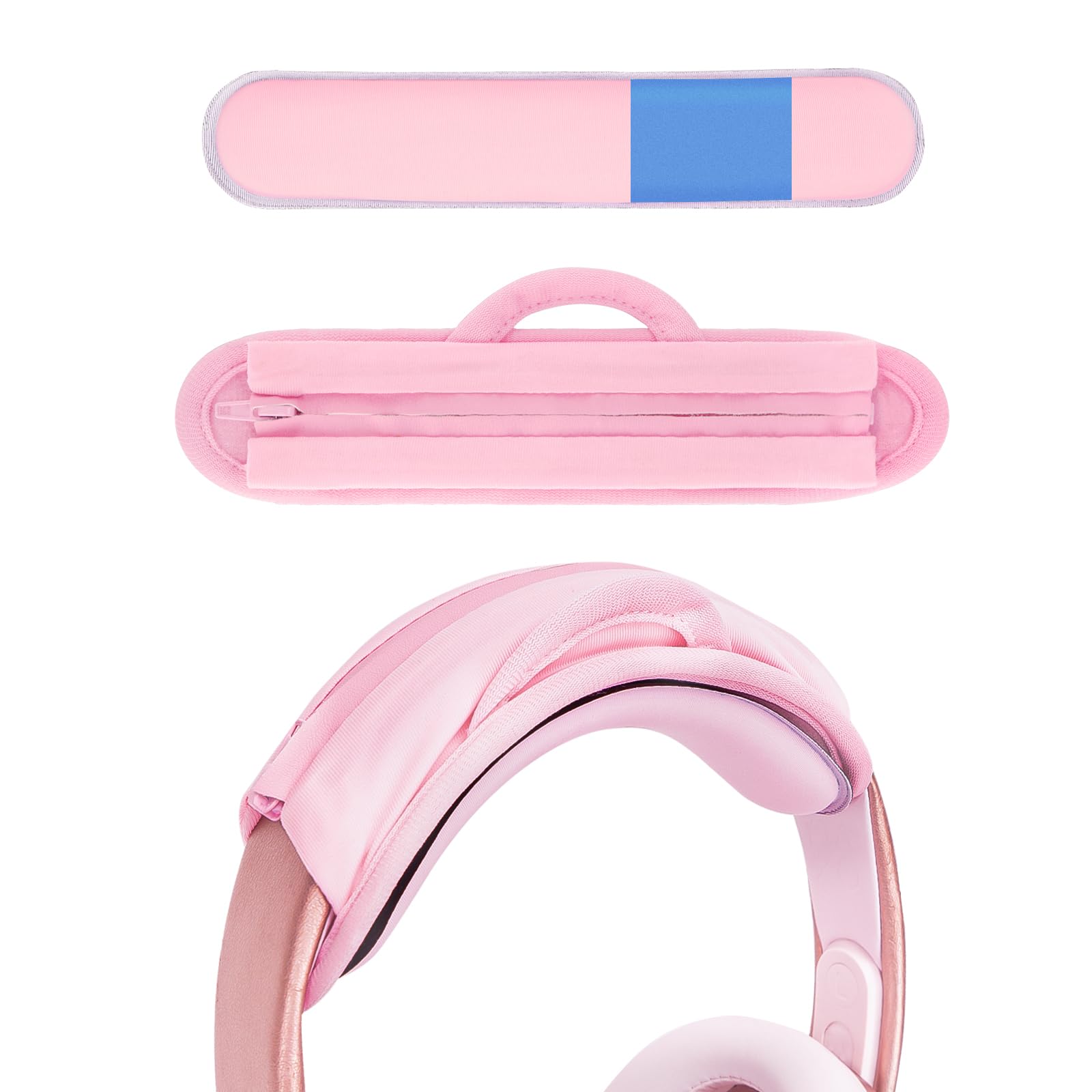 Geekria Nova Hook and Loop Headband Cover + Pad Set Protector No Tool Needed Compatible with Razer, JBL, Plantronics, Sennheiser, Logitech, Hyperx, Corsair Headphones (Cooling-Gel) — image 1