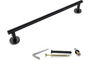 SAYONEYES Matte Black Towel Bar 24 Inch – Heavy Duty Stainless Steel SUS304 Towel Holder Rack for Bathroom, Kitchen, Bedroom Wall Mounted - Single Layer Shower Towel Hanger Rod