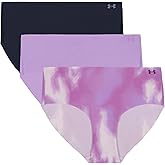 Under Armour womens Ua Pure Stretch Noshow Hipster-print 3pk,transparent