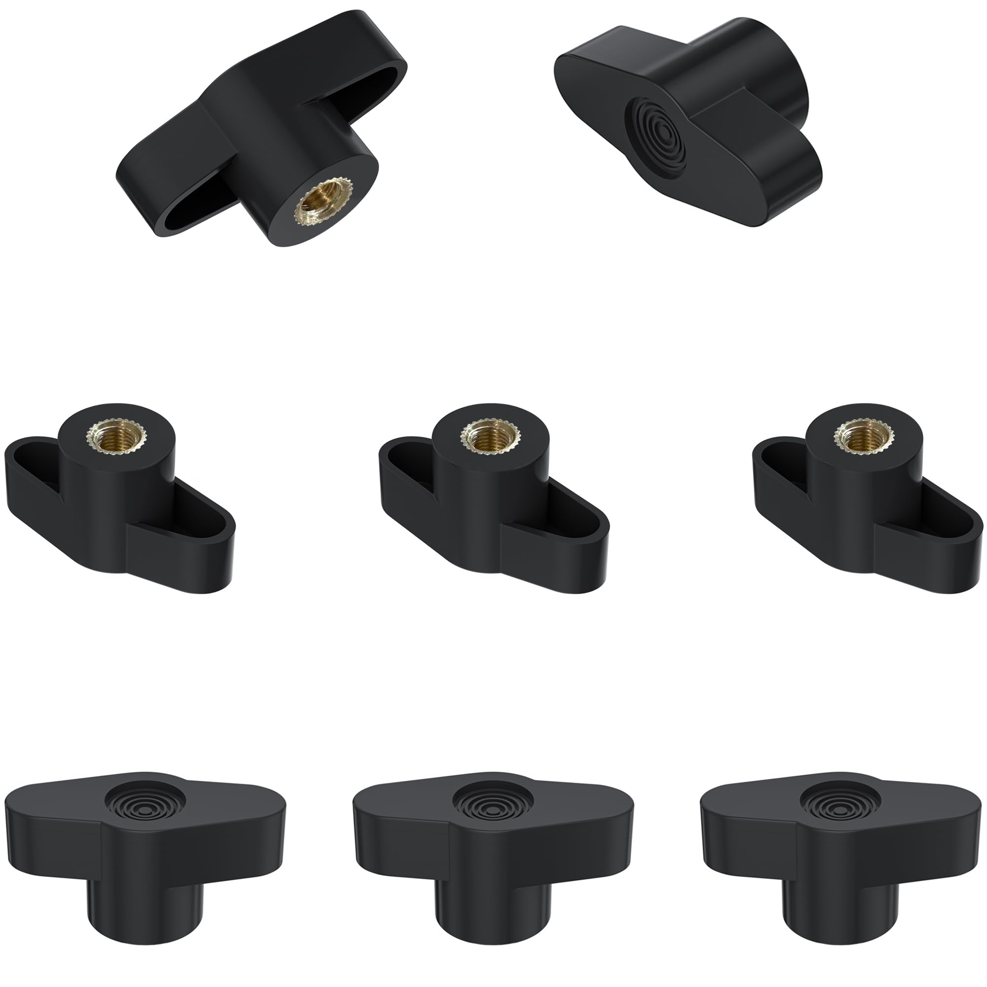8 PCS Clamping Handle Quick Release Screws Nuts Knobs (M6) — image 1