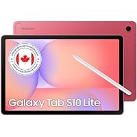 Samsung Galaxy Tab S10 Lite (CAD Version & Warranty) - Red 256GB, 10.9" Android Tablet, AI Assistant, 8000mAh Battery, S Pen 