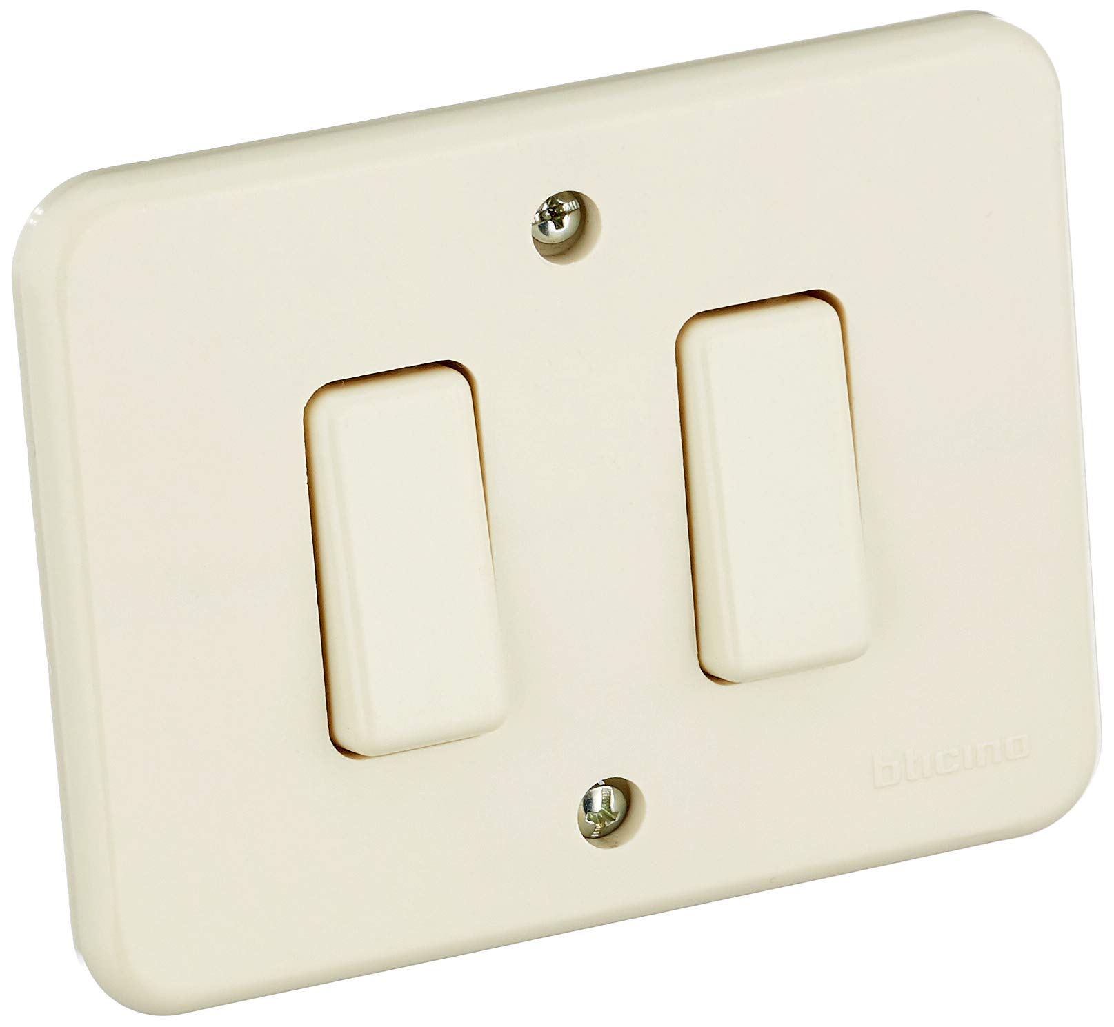 BTicino 1201N Domino Series Double Single Pole Diverter, 6 A, Ivory