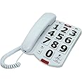 TelPal Corded Big Button Phone for Seniors Home, Wired Simple Basic Landline Telephone for Visually Impaired Old People with Large Easy Buttons, Emergency House Phones