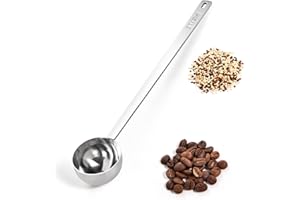 18/8 Stainless Steel Coffee Scoop, Doosu Food-Grade Extended Coffee Beans Spoon Measuring Tablespoon Scooper for Ground Coffe