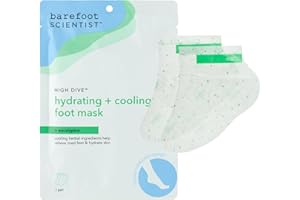 Barefoot Scientist High Dive Hydrating Foot Mask for Dry Cracked Feet, Heels, Toes, Single Use Hydrating Sock Booties, 1 Pair