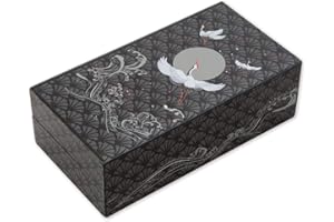 Bits and Pieces - Soaring Cranes Secret Puzzle Box - Wooden Money Box Brainteaser - 10 Step Solution Brain Game