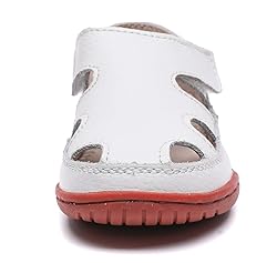 DADAWEN Boy's Girl's Leather Soft Closed Toe