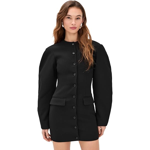 Mini Dress with Black Tweed & Short Sleeves by Mac Duggal at Amazon Women's  Clothing store