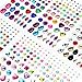 Koogel 540 Pcs Rhinestones Sticker, Colourful Self-adhesive Rhinestones Round Crystal Gems Sheet for DIY Crafts Decoration