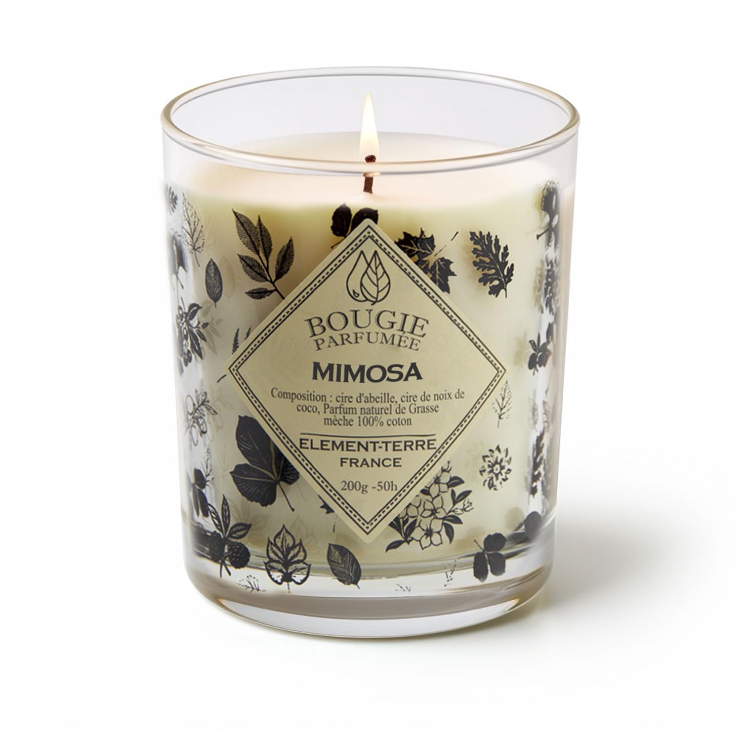 ELEMENT-TERRE Mimosa Scented Candle 200 g 50 Hours