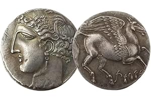 YIQILAFADA Ancient Greek Coins, Ephesus, Athena Pegasus, Zeus, Arethusa, Athena Owl, Apollo, Euboea, Syracuse Coin