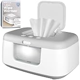 Jool Baby TinyBums Baby Wipe Warmer &amp; Dispenser &ndash; with Nightlight (Gray) | Keep Baby Comfortable During Diaper Changes by Taking the Chill Out of Cold Wipes &ndash; Large Capacity &ndash; Convenient On/Off Switch