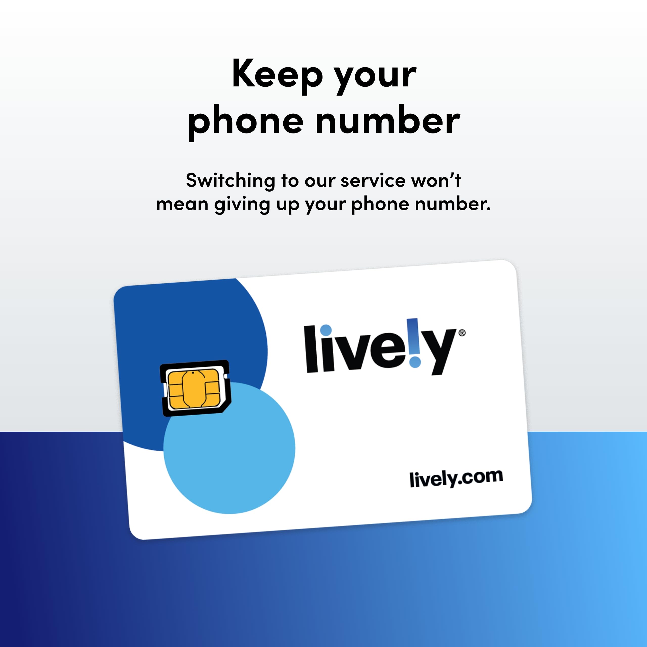 Lively SIM Card Kit - Unlimited Talk & Text with Access Exclusive Services - Keep Your Own Phone Number - with Urgent Response - Easily Sync Lively Link App - Starter Kit
