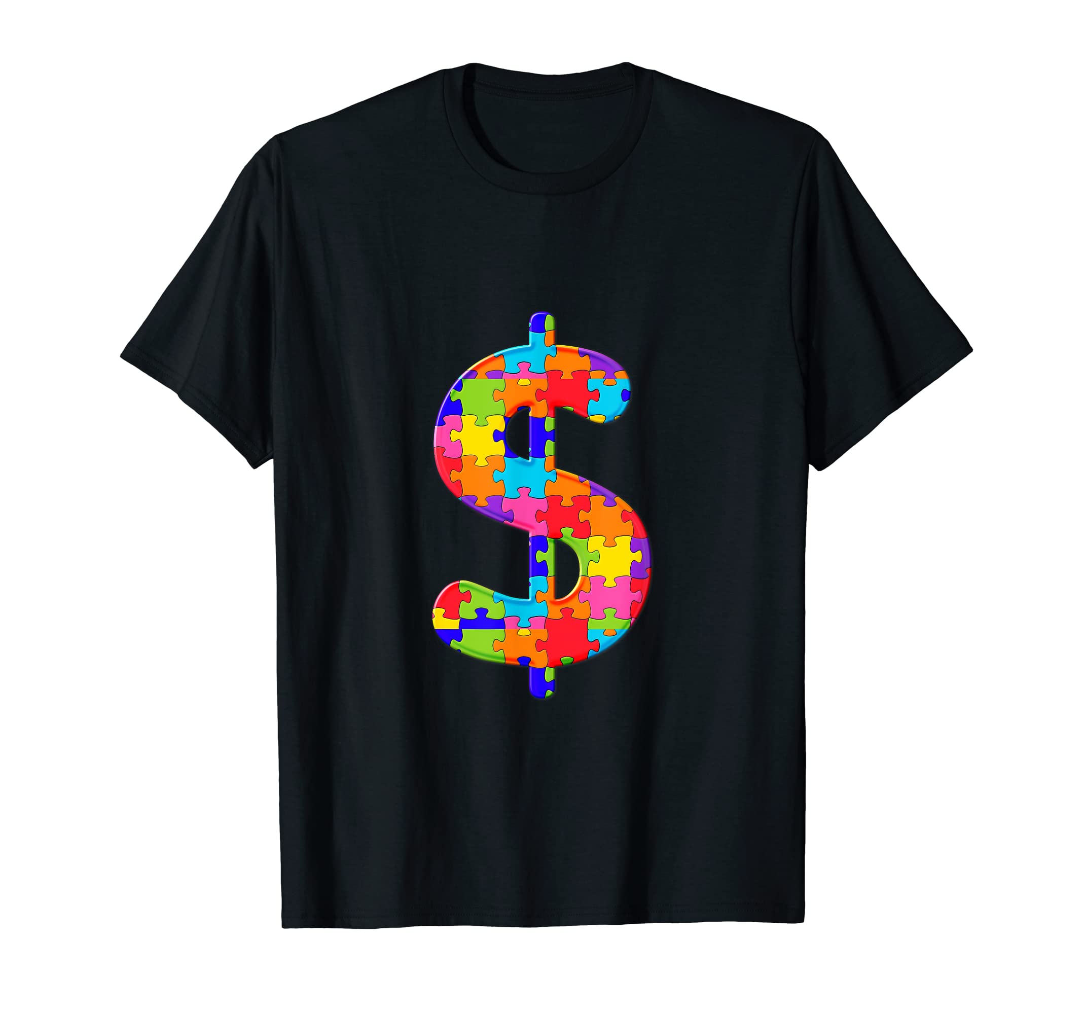 USD Dollar Money Puzzle Autism Puzzle T-Shirt