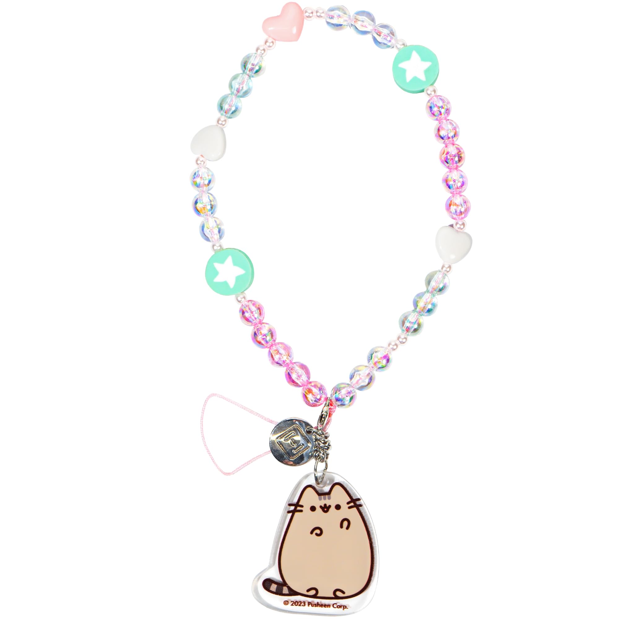 iFace Pusheen the Cat Beaded Wristlet Universal Charm Strap - Wrist Strap for Cell Phone Camera Keys AirPods
