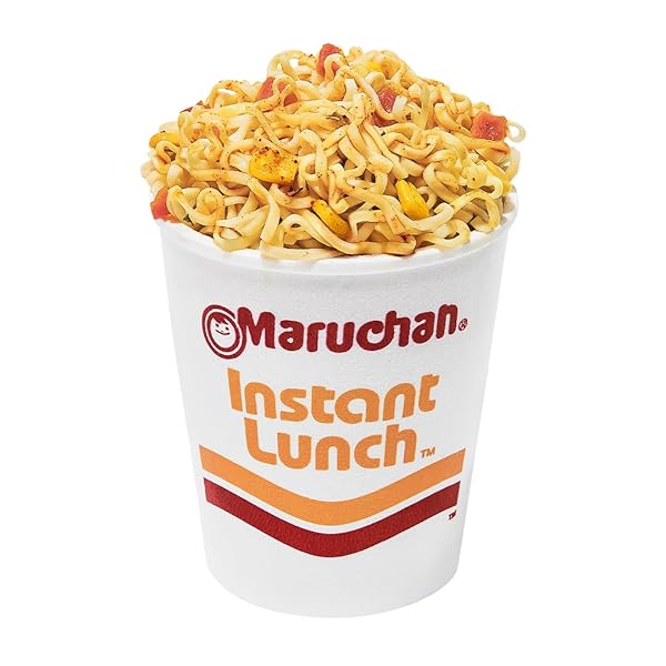 MARUCHAN INSTANT LUNCH HOT & SPICY BEEF, RAMEN NOODLE SOUP, MICROWAVEABLE MEAL, 2.25 OZ, 12 COUNT