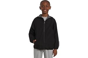 Lands' End Unisex Kids Lightweight Mesh Lined Weather Resistant Packable Rain Jacket