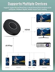 NOHZIO Wireless HDMI Display Dongle Adapter,No Need