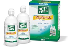 OPTI-FREE® Replenish Twin Pack, Multipurpose Contact Lens Solution, 2 x 300 mL