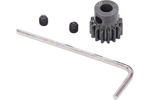 SUNGOOYUE RC Car Pinion Gear Set, 15T 0.8 Mod Metal Pinion Motor Gear Compatible with ARRMA Granite 1/10 Remote Control Car Series