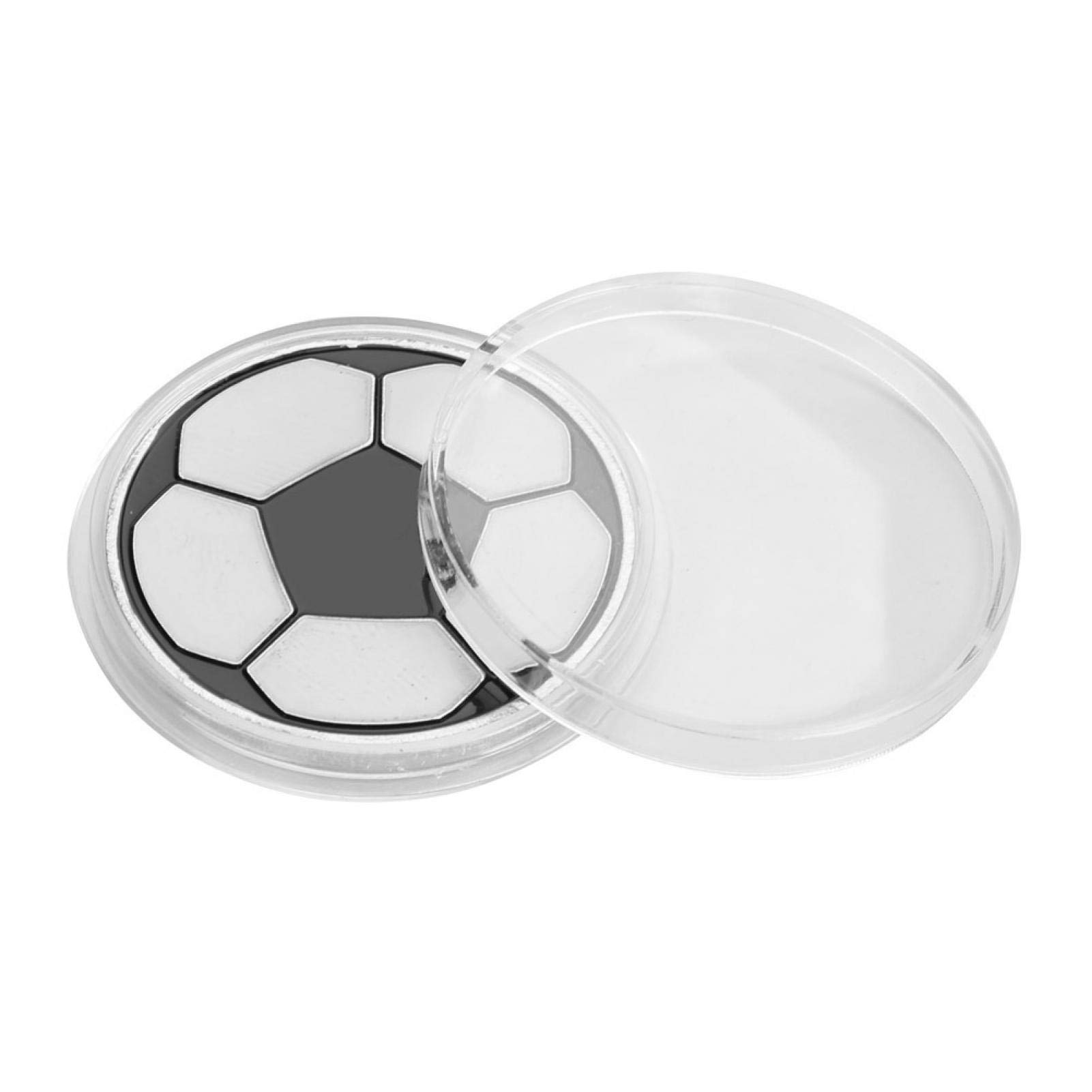 Yosoo Health Gear Alloy Referee Flip Coin, Light Football Reliefs Football Referee Coin Judge Toss Coins with A Plastic Case for Picking Side