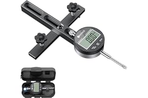 Neoteck 0-1'' Digital Dial Indicator Table Saw Gauge Suitable for Table Saws with a Groove Width of 3/4" (19mm) or More for A