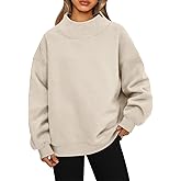 Oversized Mock Neck Sweatshirt for Women, Mock Neck Long Sleeve Tops Women, Turtleneck Long Sleeve Pullover Hoodies