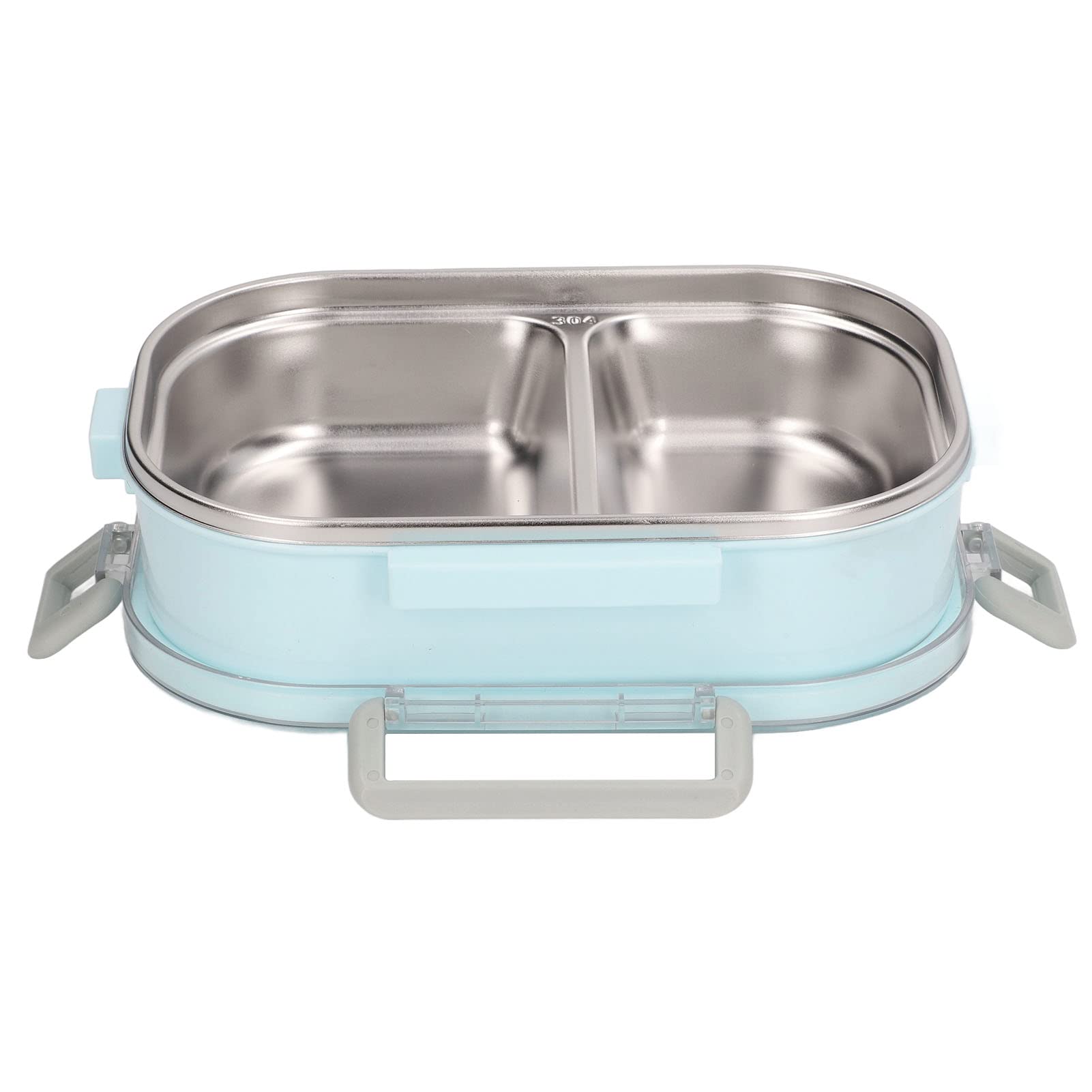 Lunch Box Adults with 2 Compartments,700ML Small Lunch Box,Lunchbox Lunch Containers for Work Leak-Proof Sandwich Box for Adults Men Women,Built in Cutlery Spoon(Blue)