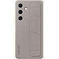 SAMSUNG Galaxy S24+ Plus Standing Grip Phone Case, Protective Silicone Cover with Hand Strap, Kickstand, Durable Design, Soft Touch, US Version, EF-GS926CUEGUS, Taupe