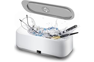 FQBHMY Ultrasonic Jewelry Cleaner, 45kHz Professional Ultrasonic Cleaner Machine with Timer & Control, Ultrasonic Cleaner for All Jewelry, Silver, Dentures, Gold, Glasses, Retainer
