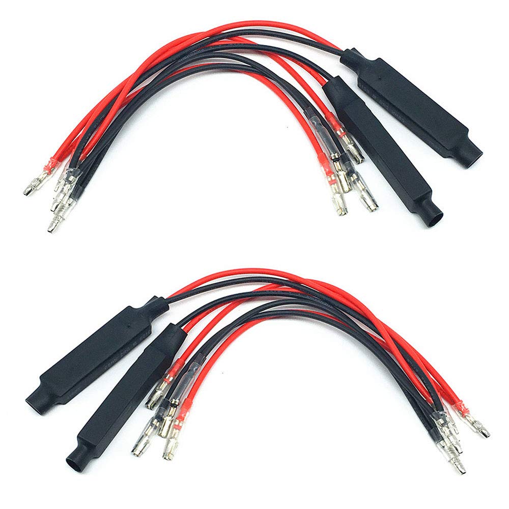 Aofan 4pcs Motorcycle LED Light Load Resistors In-line for Turn Signal Indicator Flash Fix Error Controller 10W 12V