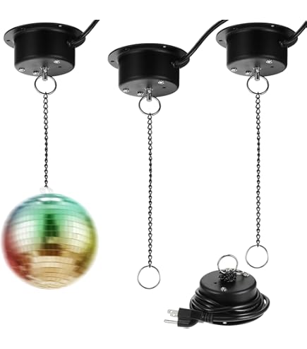 Rotating Disco Ball Motor Lights With Remote,18 LEDs For 12 16 20 24inch Mirror Ball Rotatornotinc Rotating Disco Ball Motor Lights With Remote,18 LEDs For 12 16 20 24inch Mirror Ball Rotatornotinc