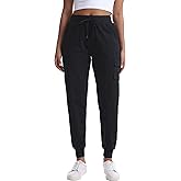 Yoglegins Women's Lightweight Hiking Joggers with Pockets - Water Resistant Cargo Pants for Outdoor Workouts Camping