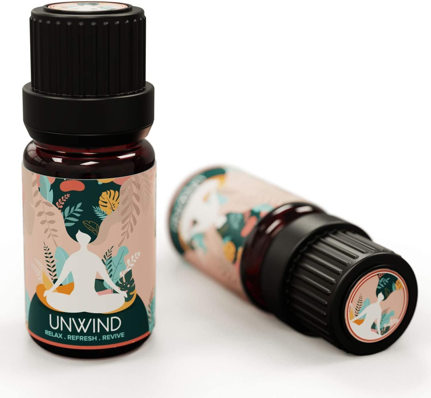 Essential Oil Blend - Calming Stress Relief Oils with Bergamot, Sweet Orange, Ylang Ylang, Pink Grapefruit, Patchouli - Relaxing Herbal Formula for Diffuser Aromatherapy Massage - 10ml (Unwind)