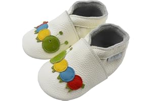 Basrakids Baby Shoes Leather Moccasins Baby Girls Boys Slippers-Soft Sole Non-Skid Lightweight Infant Toddler First Walking Shoes