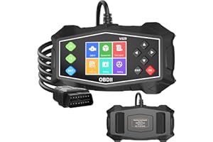 VECOONEEN OBD2 Scanner Diagnostic Code Reader,Automotive OBD II Engine Light,Battery Tester,Mode 6, Mode 8 & I/M Readiness,OBDII Scan Tool for All OBDII Cars 1996+（Black）