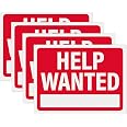 Amazon.com : Help Wanted Signs 12x9, Plastic Signs for Businesses Now ...