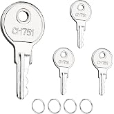 CH751 RV Keys for RV Campers Cabinets Push Locks, Spare Keys Suitable for Camper Door Lock T-Handles Shells Tool Boxes
