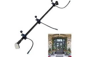 wartleves Garland Hanger for Front Door | Adjustable Fits 31.5"- 80" Doors | Heavy-Duty Christmas Halloween Decoration Holder for Wreaths, Lights & More | No Screws, Drilling, Glue-Damage-Free
