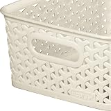 Curver My Style Storage Baskets Set of 4 Cream 4 Litre Stackable view 2