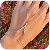 XSBODY Dainty Star Hand Chain Bracelet Boho Finger Ring Jewelry Gold Bracelets For Women Non Tarnish Bangle