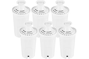 NUTTUTO Water Filter Replacements for Brita Dispensers and Pitchers, Fit Brita Filter Replacement, Compatible with Brita Water Pitcher For Classic 35557, OB03，Mavea 107007, 35557, Pack of 6